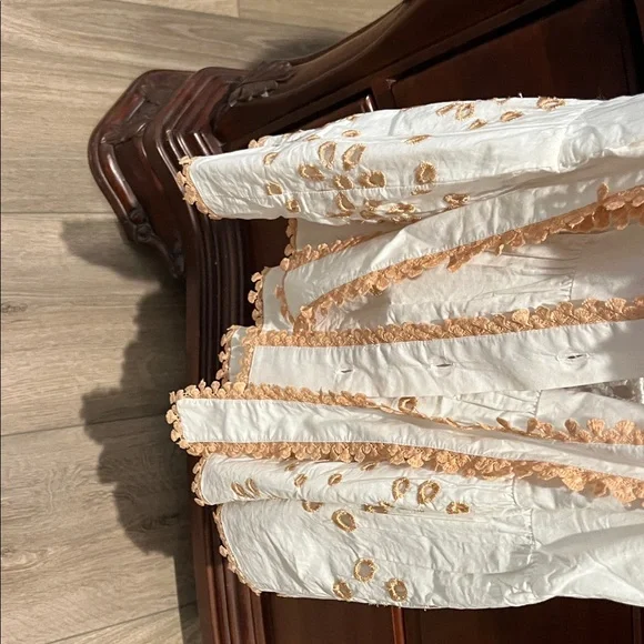 Christian Lacroix White and Peach Mini Dress - Picture 2 of 5